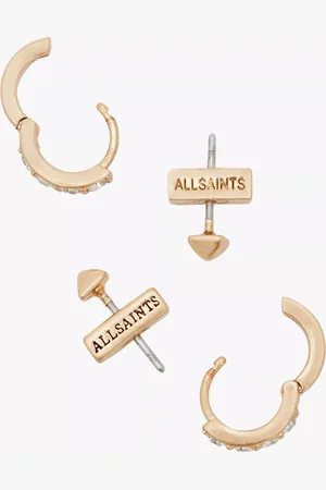 AllSaints Stud and Huggie Earring Set, Pack of 2