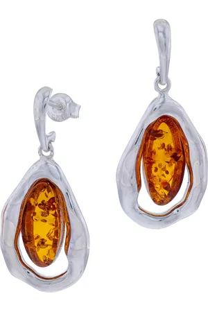 Be-Jewelled Baltic Amber Scandi Drop Earrings