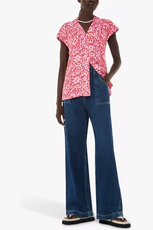 Whistles Blurred Strokes Print Shirt