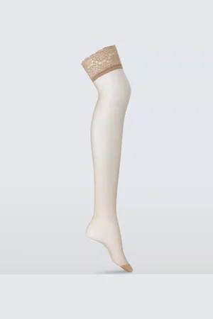John Lewis 15 Denier Lace Hold Ups, Pack of 2