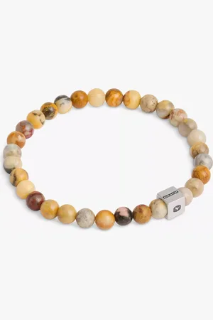 Coach Unisex Agate Beaded Stretch Bracelet