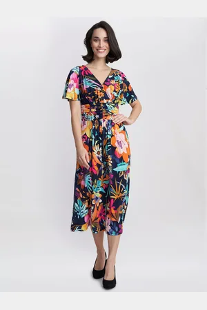 Gina Bacconi Hattie Jersey Print Dress