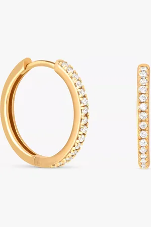 Astrid & Miyu Small Crystal Hinge Hoop Earrings