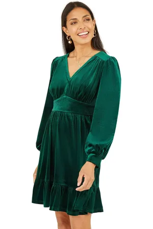 Yumi Velvet Skater Dress