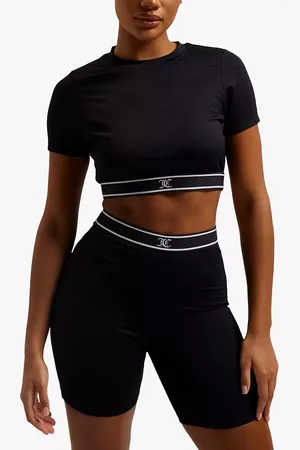 Juicy Couture Rayon Rib Short Sleeve Top