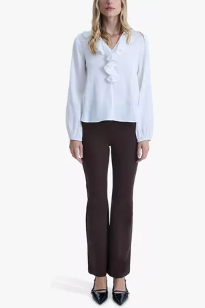 James Lakeland Satin Ruffle Blouse