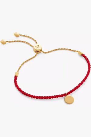 Monica Vinader Linear Disc Charm Cord Bracelet