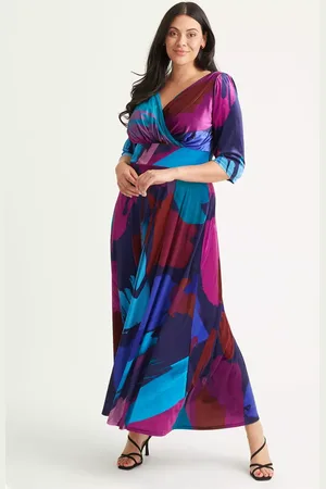 Scarlett & Jo Verity Velvet Abstract Print Maxi Dress