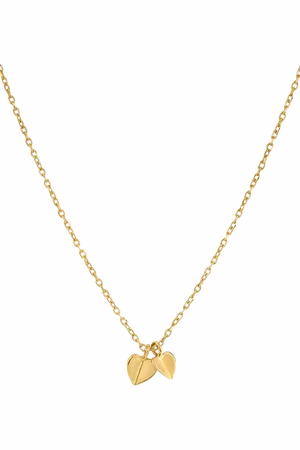 Dinny Hall Bijou Folded Hearts Pendant Necklace