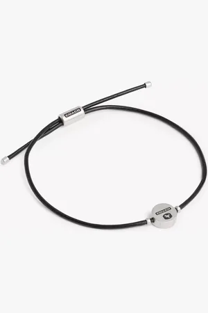 Coach Unisex Rexy Logo Leather Slider Bracelet