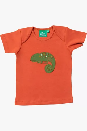 Little Green Radicals Baby Organic Cotton Little Lizard Applique Short Sleeve T-Shirt