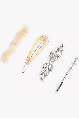 Bloom & Bay Rose Hair Clip Set, Pack of 4