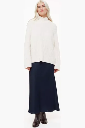 Whistles Petite Satin Bias Cut Skirt