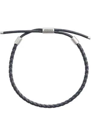 Coach Leather Braided Bracelet, Brown