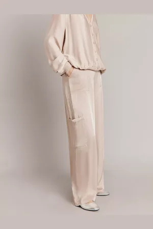 Ghost Aurora Cargo Style Satin Trousers