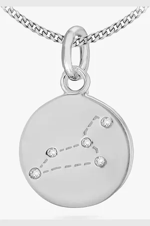 IBB Personalised Leo Star Sign Disc Pendant Necklace
