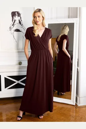 HotSquash Mock Wrap Maxi Dress