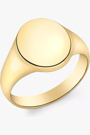 IBB Personalised 9ct Unisex Single Oval Signet Ring