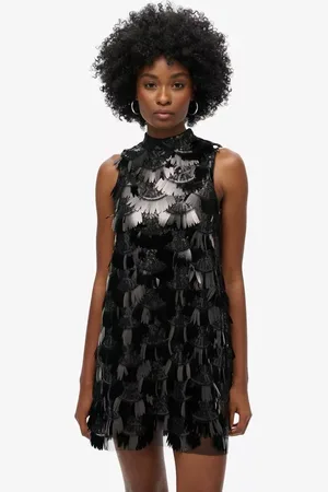 Superdry A-Line Fringe Sequin Dress
