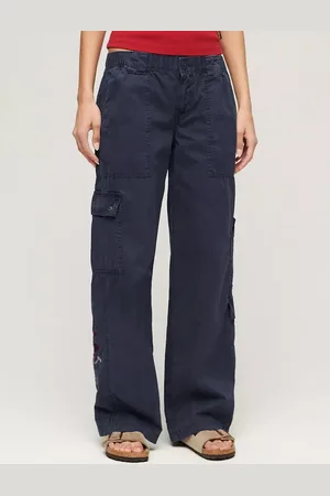 Superdry Low Rise Embroidered Cargo Trousers