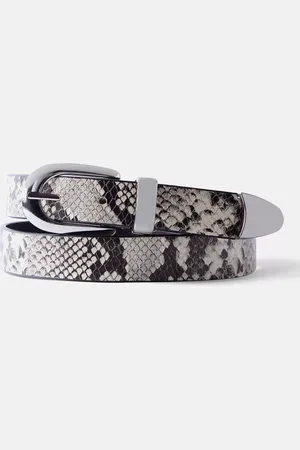 mint&berry Snake Effect Leather Belt