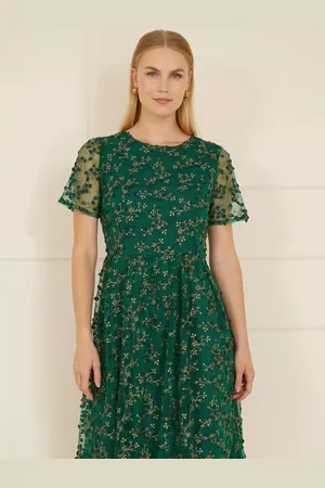 Yumi Embroidered Skater Dress