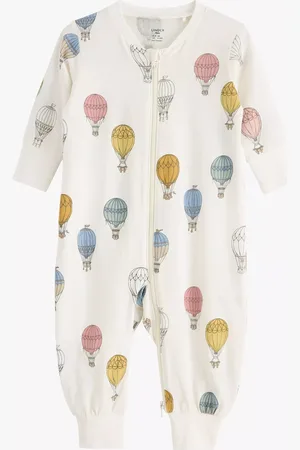 Lindex Baby Organic Cotton Hot Air Balloon Print Sleepsuit