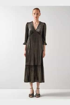 L.K. Bennett Deborah Metallic Velvet Dress