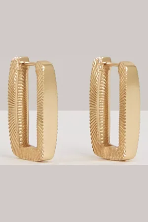 Reiss Grace Graphic Link Hoop Earrings