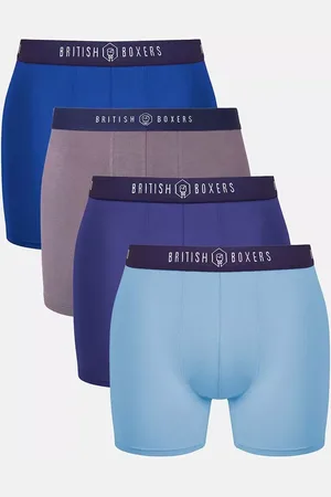 British Boxers Bamboo Trunks, Pack of 4