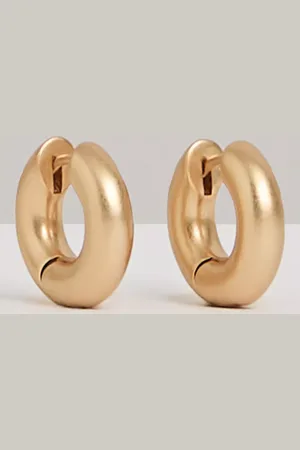 Reiss Olivia Plain Huggie Hoop Earrings