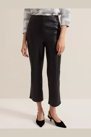 Phase Eight Mya Faux Leather Straight Trousers