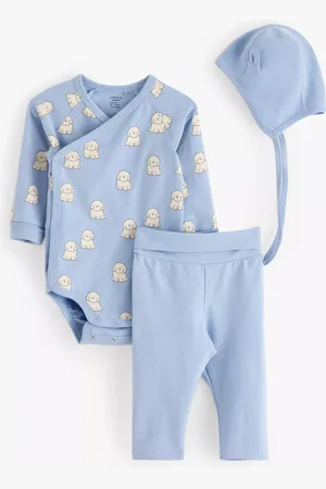 Lindex Baby Organic Cotton Bodysuit, Leggings & Hat Set