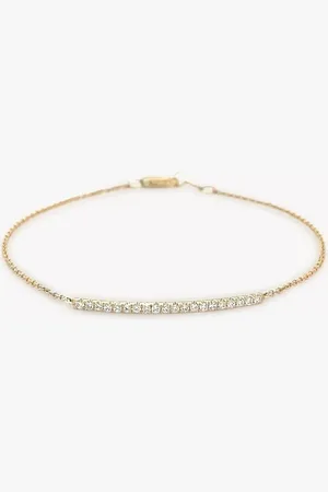 London Road 9ct Yellow Diamond Bar Portobello Bracelet