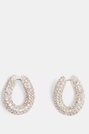 Hush Puppies Pia Pave Twist Hoop Earrings