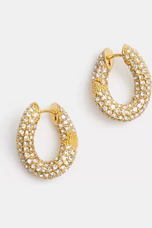 Hush Puppies Pia Pave Twist Hoop Earrings