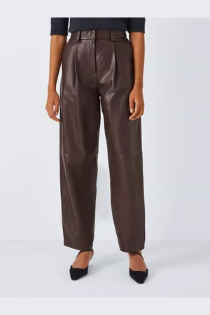 John Lewis Straight Cut Leather Trousers