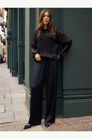 Baukjen Megan Satin Palazzo Trousers