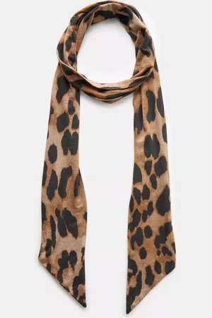 mint&berry Leopard Print Skinny Scarf