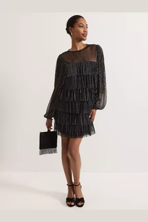 Phase Eight Nika Metallic Tiered Mini Dress