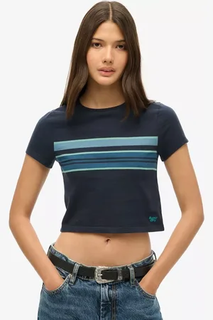 Superdry Vintage Stripe Crop T-Shirt