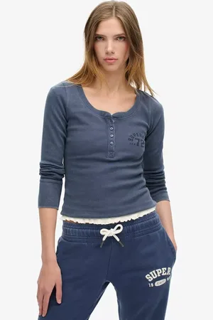 Superdry Athletic Button Down Long Sleeve Top