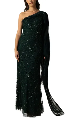 RAISHMA Leilani Sequin One Shoulder Maxi Dress