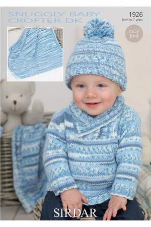 Sirdar Snuggly Baby Jumper and Hat Knitting Pattern, 1926