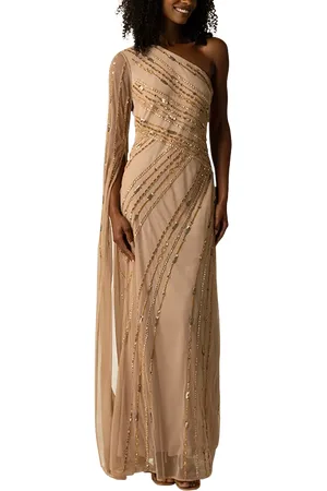 RAISHMA Kalina Sequin One Shoulder Maxi Dress