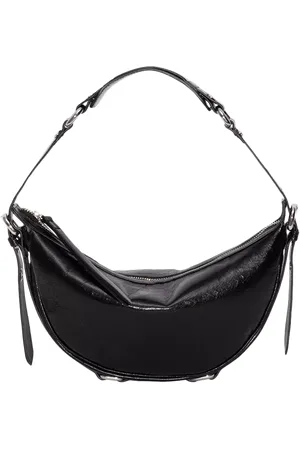By Far Gib Creased Leather Shoulder Bag