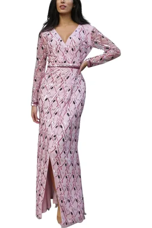 RAISHMA Birdie Beaded Diamond Maxi Gown