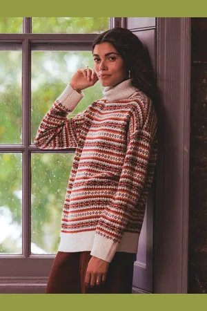 CELTIC & CO. Merino Wool Fair Isle Roll Neck Jumper