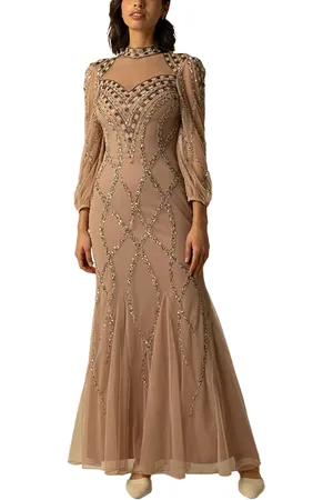 RAISHMA Fiona Beaded Mermaid Maxi Gown