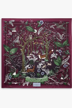 ASPINAL OF LONDON Woodland Silk Square Scarf